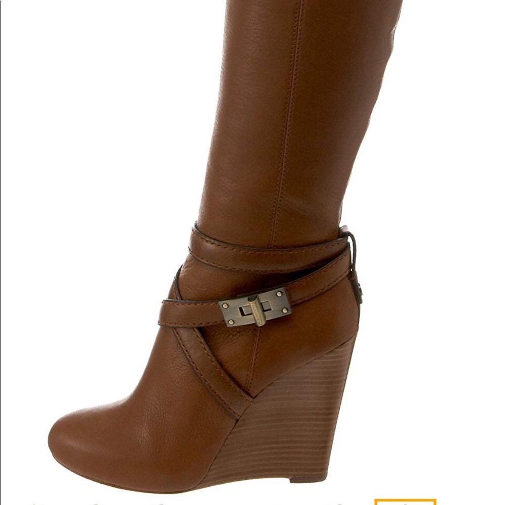 BCBG Remy Leather Remy Wedge Boot - Picture 8 of 8